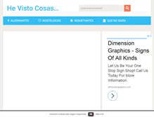 Tablet Screenshot of hevistocosas.com